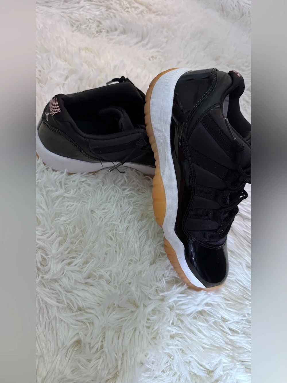 Black Kids Athletic Sneakers with Gum Sole